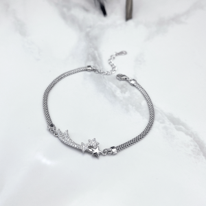 بند و زنجیر دستبند نقره دخترانه