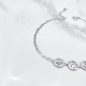 دستبند نقره ستاره زنجیری