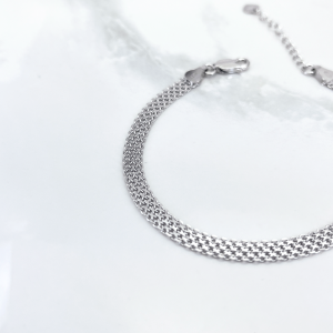 دستبند نقره اسپرت حصیری