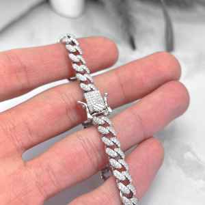 قفل سه مرحله دستبند نقره کارتیه زنانه