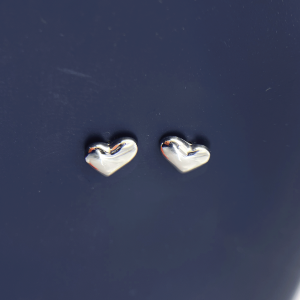 گوشواره قلب نقره دخترانه