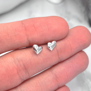 گوشواره نقره قلب دخترانه