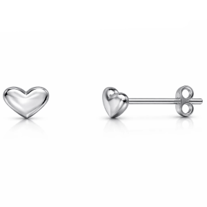 گوشواره نقره دخترانه مدل قلب