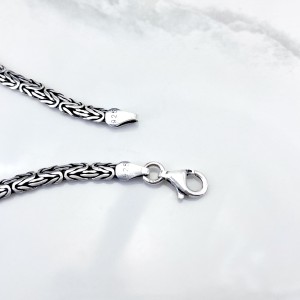 قفل دستبند نقره مردانه کرال