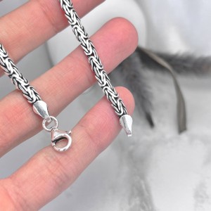 دستبند نقره کرال تخت مردانه