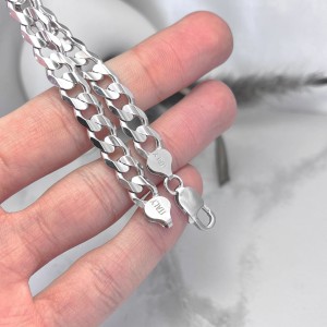 دستبند کارتیه ضخیم نقره مردانه