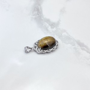 گردنبند نقره زنانه چشم ببر