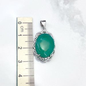 گردنبند نقره عقیق سبز