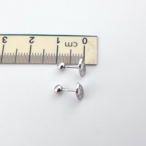 اندازه پیرسینگ نقره قفل
