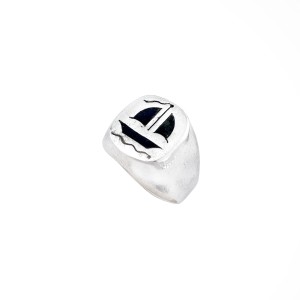 انگشتر نقره مردانه مدل کشتی