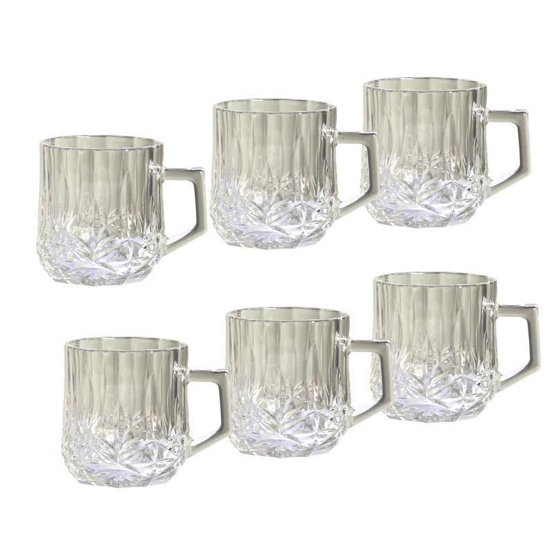 نیم ليوان دسته دار زنگان مدل مارینا بسته 6 عددی