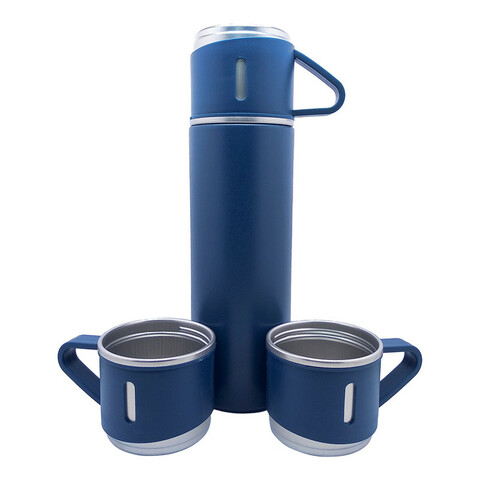 فلاسک مدل 001 گنجایش 0.5 لیتر به همراه لیوان سفری بسته 3 عددی