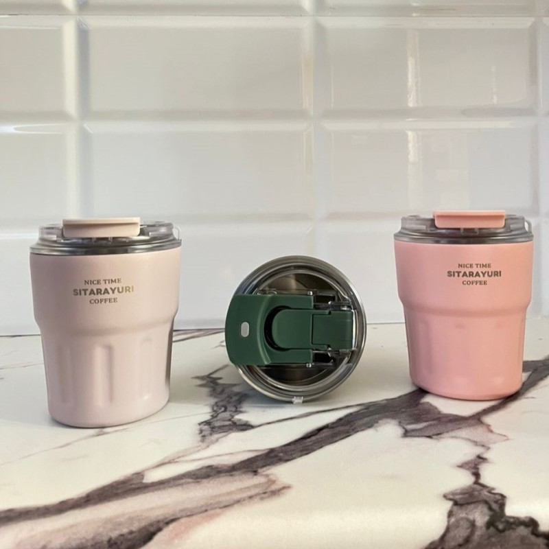 تراول ماگ 290 میل بند داره دوحالته سیتارایوری تراول ماگ کوچک استیل Sitarayuri