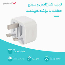 شارژر دیواری 20 وات اپل مدل B/A صددرصد اصلی