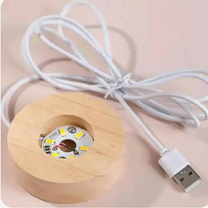 چراغ رومیزی مدل گوی کریستالی طرح قلب و گل