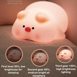 چراغ خواب کودک مدل خوک خسته