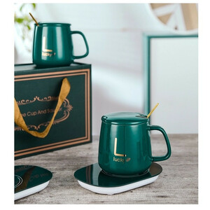 ماگ حرارتی لاکی مدل هیتردار به همراه صفحه گرم کن