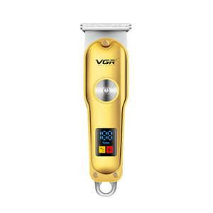 ماشین اصلاح موی سر و صورت وی جی ار مدل V-290 با تیغه استیل ضد زنگ، نمایشگر دیجیتال، قابلیت دو سرعته، منبع تغذیه برق و شارژ، سه شانه اصلاح 1 تا 3 میلی‌متر، مدت زمان استفاده 120 دقیقه و شارژ 90 دقیقه