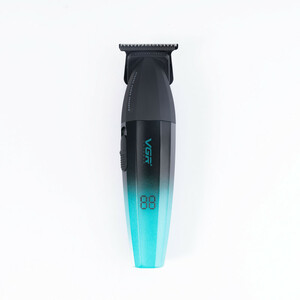 ماشین اصلاح موی سر و صورت وی جی آر مدل V-906 با تیغه سرامیکی پوشش DLC، موتور 9000 دور در دقیقه، باتری 2000 میلی‌آمپر ساعت با 240 دقیقه عمر شارژ، صفحه نمایش LED، طراحی ارگونومیک و مقاوم، قابلیت صفرزن، خط زن و حجم زن