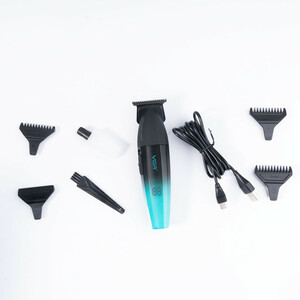 ماشین اصلاح موی سر و صورت وی جی آر مدل V-906 با تیغه سرامیکی پوشش DLC، موتور 9000 دور در دقیقه، باتری 2000 میلی‌آمپر ساعت با 240 دقیقه عمر شارژ، صفحه نمایش LED، طراحی ارگونومیک و مقاوم، قابلیت صفرزن، خط زن و حجم زن