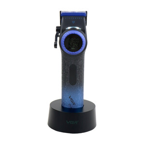ماشین اصلاح موی سر و صورت شارژی وی جی ار مدل  V-001 آبی  نسخه Blue Edition