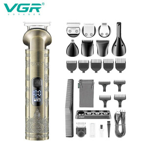 ست ماشین اصلاح موی صورت و بدن وی جی آر مدل V-110 با تیغه استیل ضد زنگ، قابلیت اصلاح صفر، 10 عدد شانه متنوع، نمایشگر باتری، شارژ سریع، ضد آب و استفاده 180 دقیقه پس از شارژ
