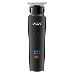 ماشین اصلاح موی سر و صورت وی جی آر مدل 937 با طراحی ارگونومیک، نمایشگر دیجیتال، باتری 2000 میلی‌آمپر ساعت، شارژ USB و سه شانه قابل تنظیم برای اصلاح دقیق و چند حالته