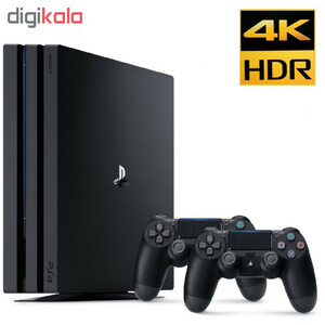 کنسول بازی سونی مدل Playstation 4 Pro 2018 کد CUH-7216B Region 2 ظرفیت 1 ترابایت در حد آکبند دو دسته