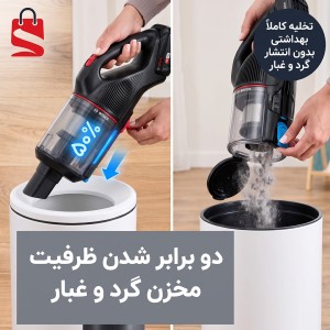 جارو شارژی بوش سری 9 مدل  BCS931GB رنگ سفید اصل آلمان (Bosch Unlimited 9)