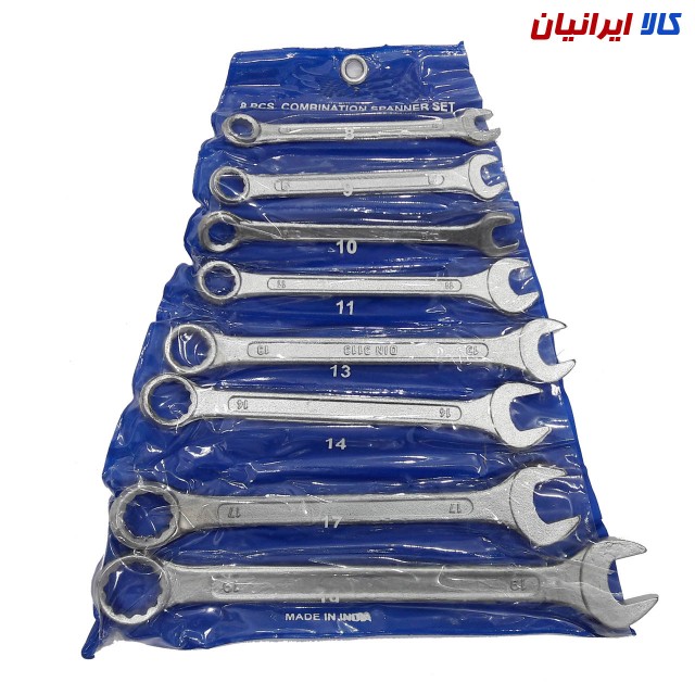 مجموعه 8 عددی آچار یک سر تخت یک سر رینگی
