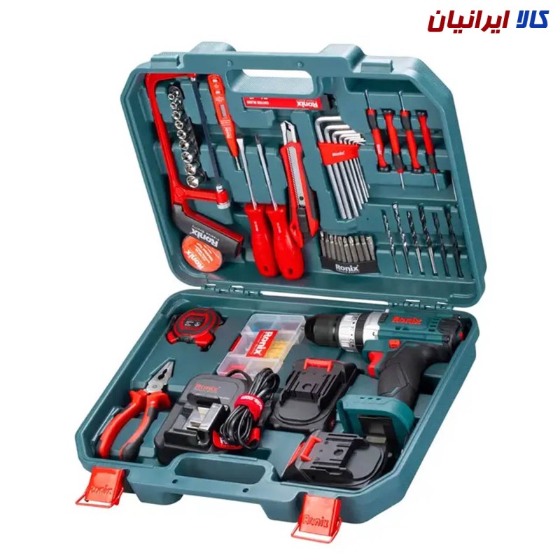کیت دریل شارژی 20 ولت 53 پارچه رونیکس مدل RS-8620