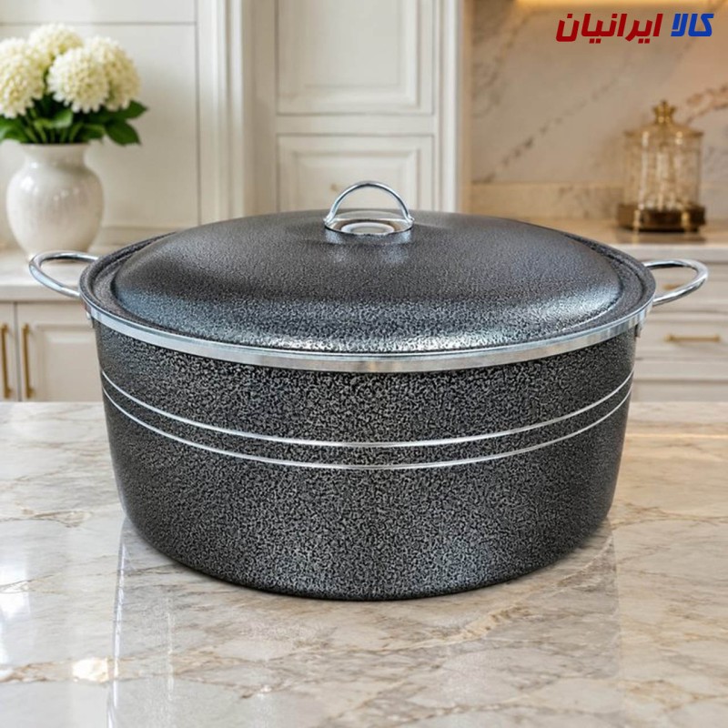 قابلمه گرانیتی سایز 34 با درب آلومینیومی برند اپیروس