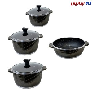 سرویس قابلمه و تابه گرانیتی 7 پارچه ژوپیتر