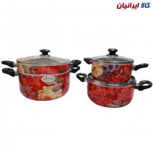 سرویس قابلمه 7 پارچه گرانیتی گرد جنوب مدل رز کد 3