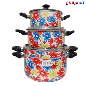 سرویس قابلمه 7 پارچه گرانیتی گرد جنوب مدل رز کد 1