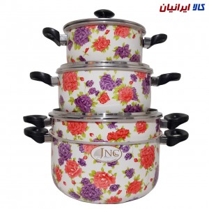 سرویس قابلمه 7 پارچه گرانیتی گرد جنوب مدل رز کد 4