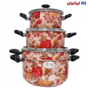 سرویس قابلمه 7 پارچه گرانیتی گرد جنوب مدل رز کد 5