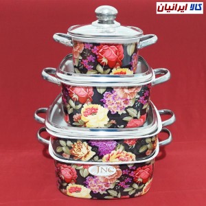 سرویس قابلمه 7 پارچه چهارگوش جنوب مدل یاس کد 6