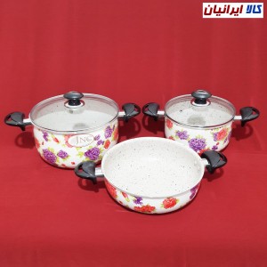 سرویس قابلمه 5 پارچه گرانیتی گرد جنوب کد 4