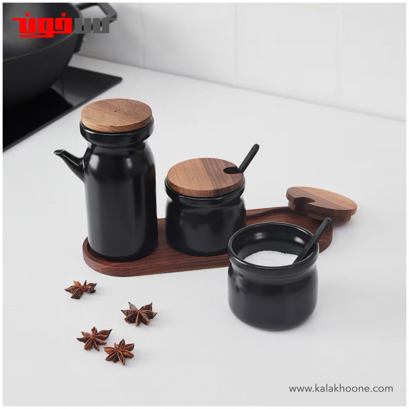 ست جا ادویه سرامیکی ایکیا مدل HULDHET
