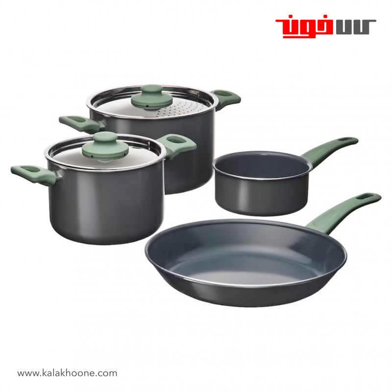 ست 6 تکه قابلمه و تابه ایکیا مدل HEMLAGAD