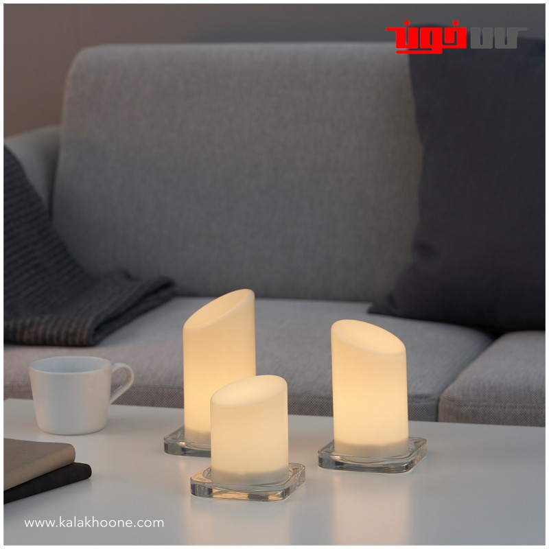 ست 3 تایی شمع LED ایکیا مدل ADELLOVSKOG
