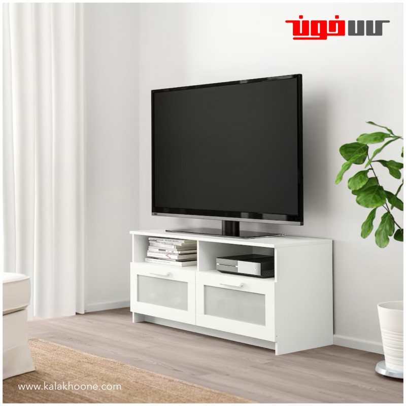 میز تلویزیون سفید کشودار ایکیا BRIMNES