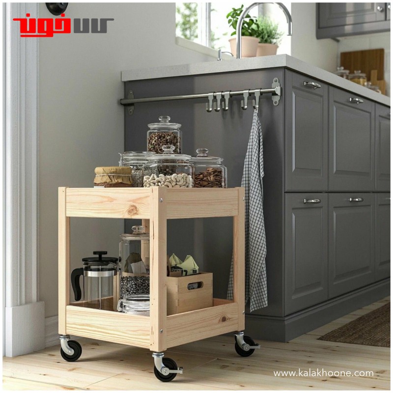 ترولی چوبی ایکیا مدل LOSHULT