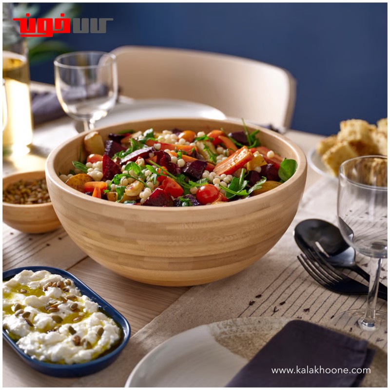 کاسه چوبی بامبو ایکیا مدل BLANDA MATT قطر 28 سانتی متر