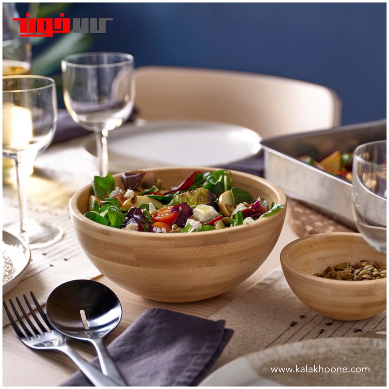 کاسه چوبی بامبو ایکیا مدل BLANDA MATT قطر 20 سانتی متر