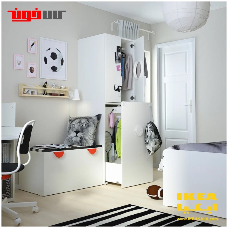 کمد لباس با واحد بیرون کش ایکیا مدل IKEA SMÅSTAD