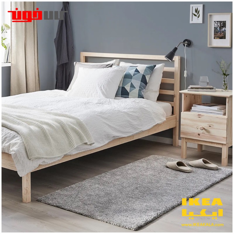 قالیچه خاکستری ایکیا مدل STOENSE
