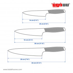 ست چاقو ۳ تکه ایکیا مدل IKEA 365+