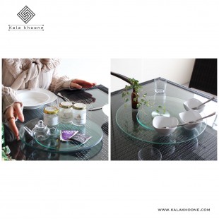 سینی شیشه ای گردان